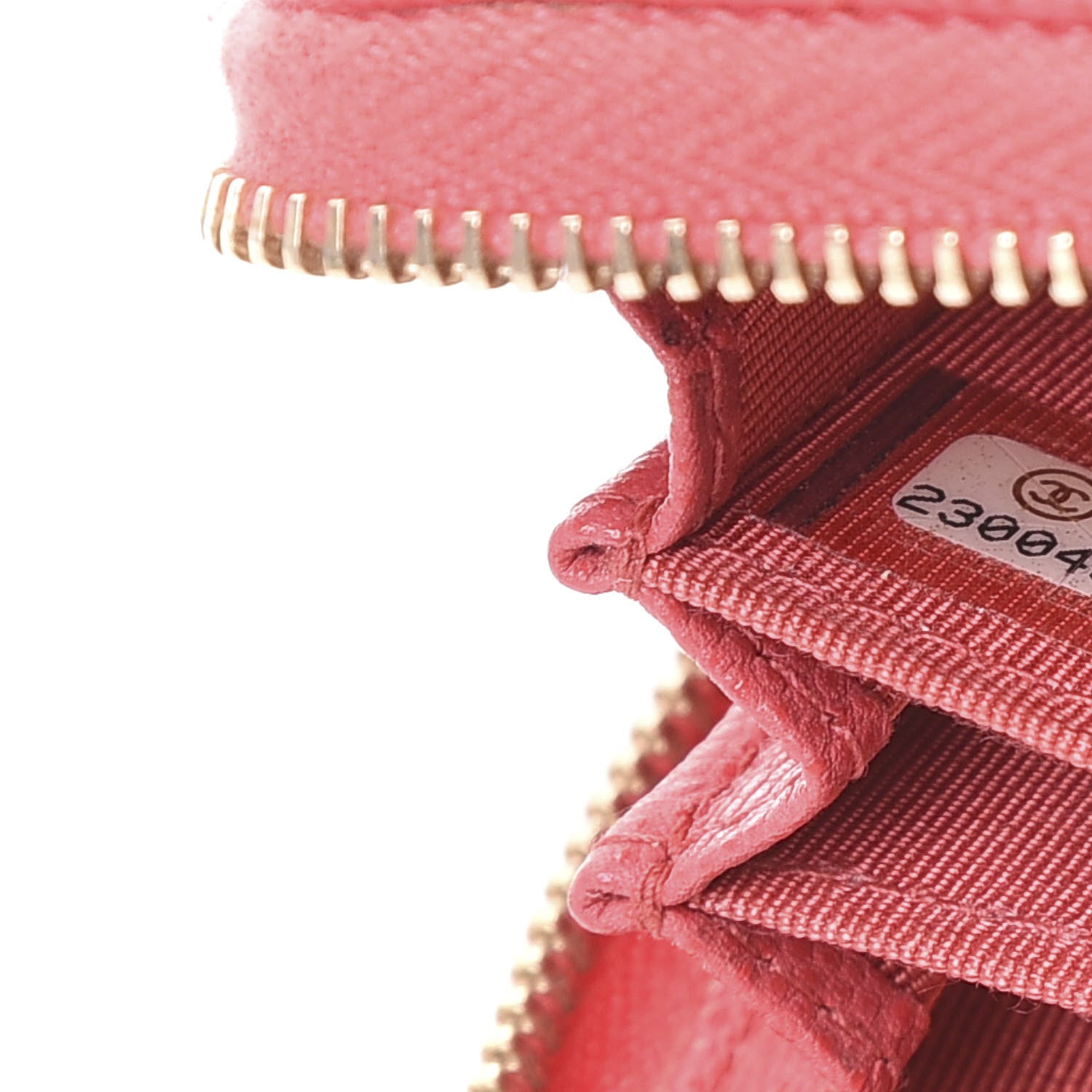 Chanel Caviar Quilted Zip Coin Purse Pink 10 of 12