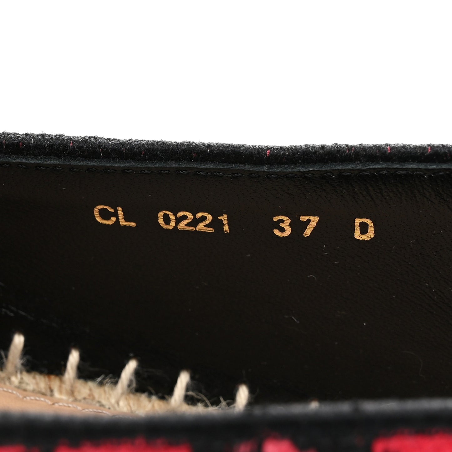 Cotton Embroidered Leopard Print Granville Espadrille 37 Red