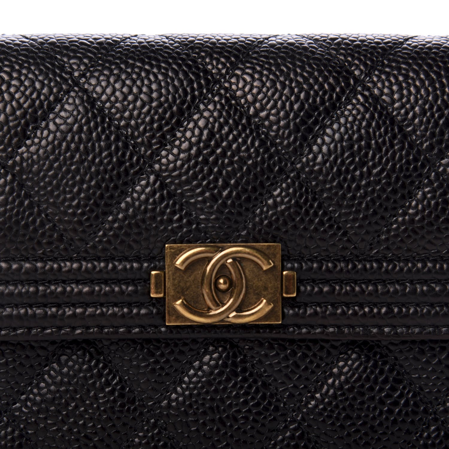Chanel Caviar Quilted Small Boy Flap Wallet Black 8 of 8