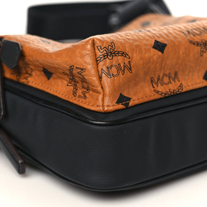 MCM Visetos Square 1976 Crossbody Bag Cognac Black 8 of 9