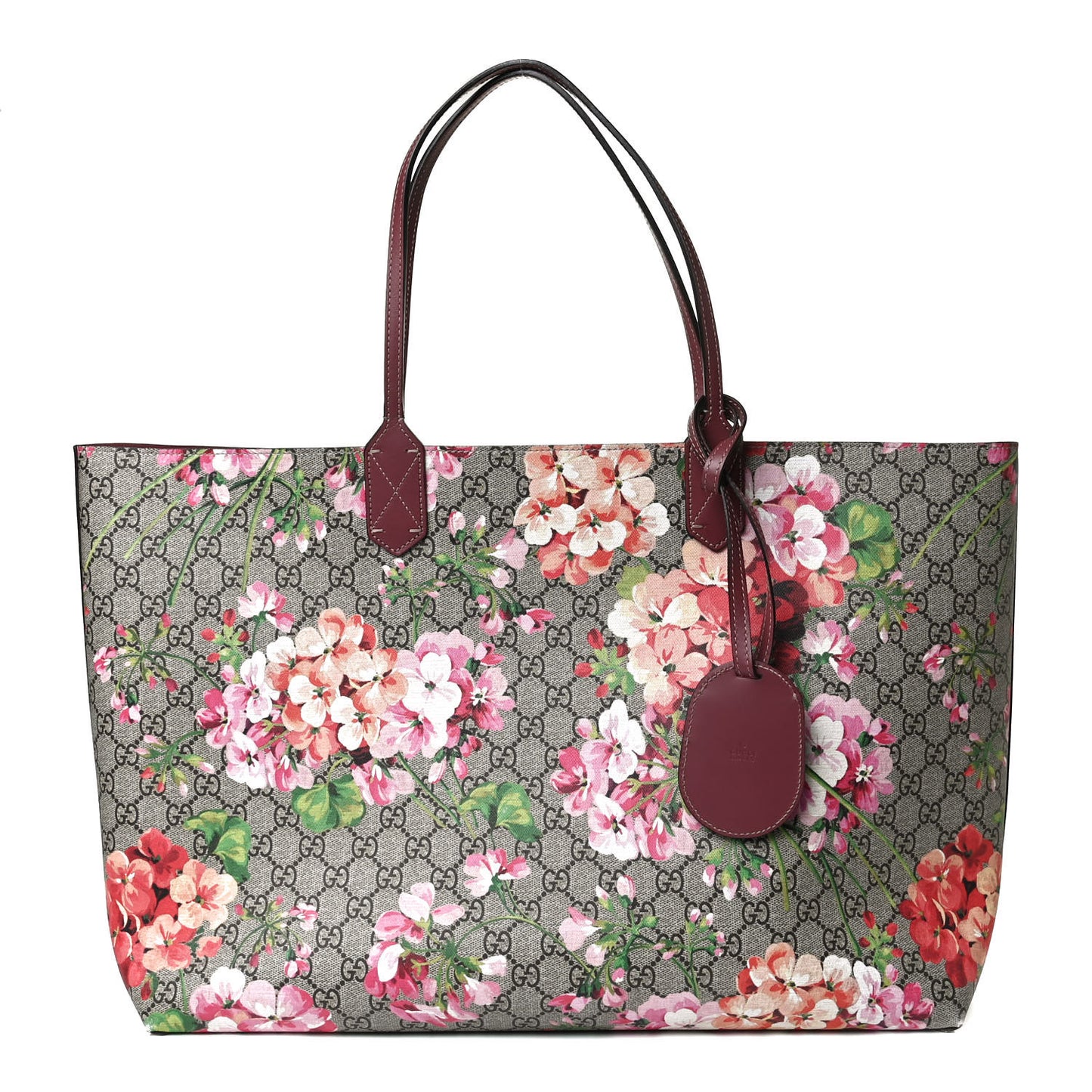 GG Supreme Monogram Blooms Large Reversible Tote Beige Multicolor Dry Rose