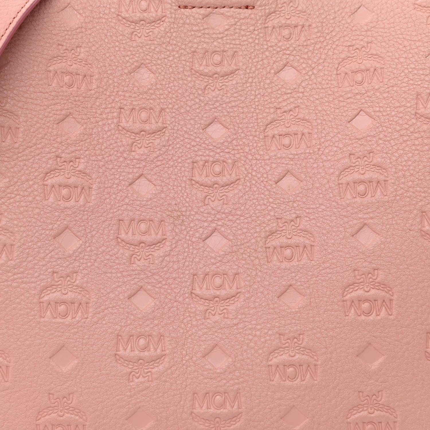 MCM Calfskin Ottomar Monogram Sarah Medium Hobo Pink Blush 8 of 13