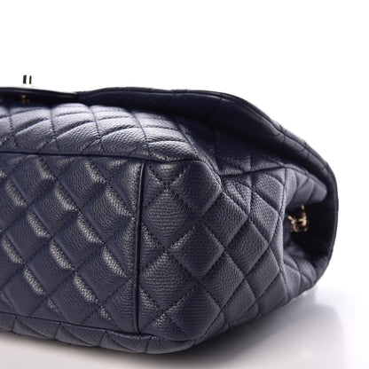 Chanel Calfskin Quilted Small XXL Travel Flap Bag Navy 6 of 9