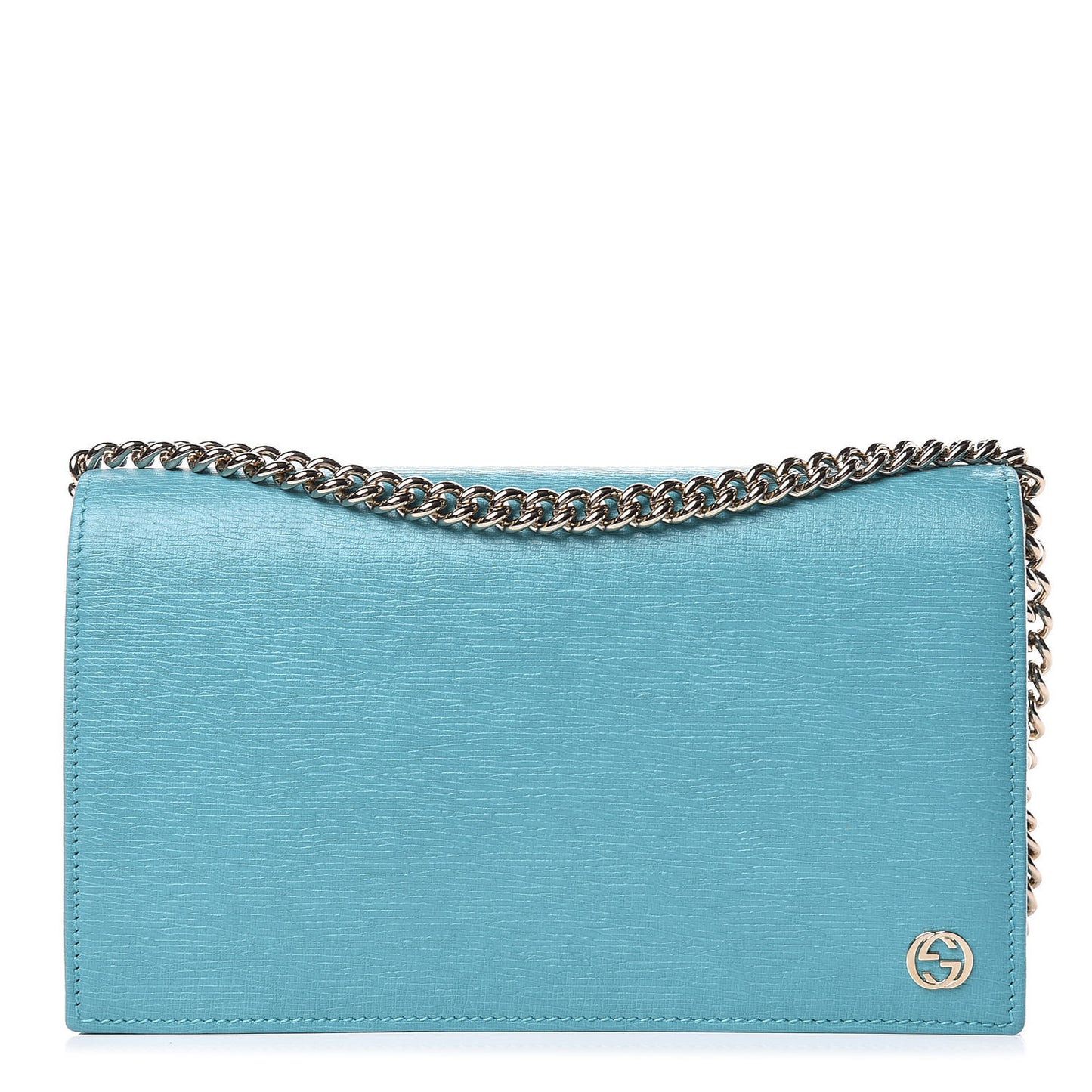 Shangai Calfskin Medium Betty Chain Wallet Fresia Blue