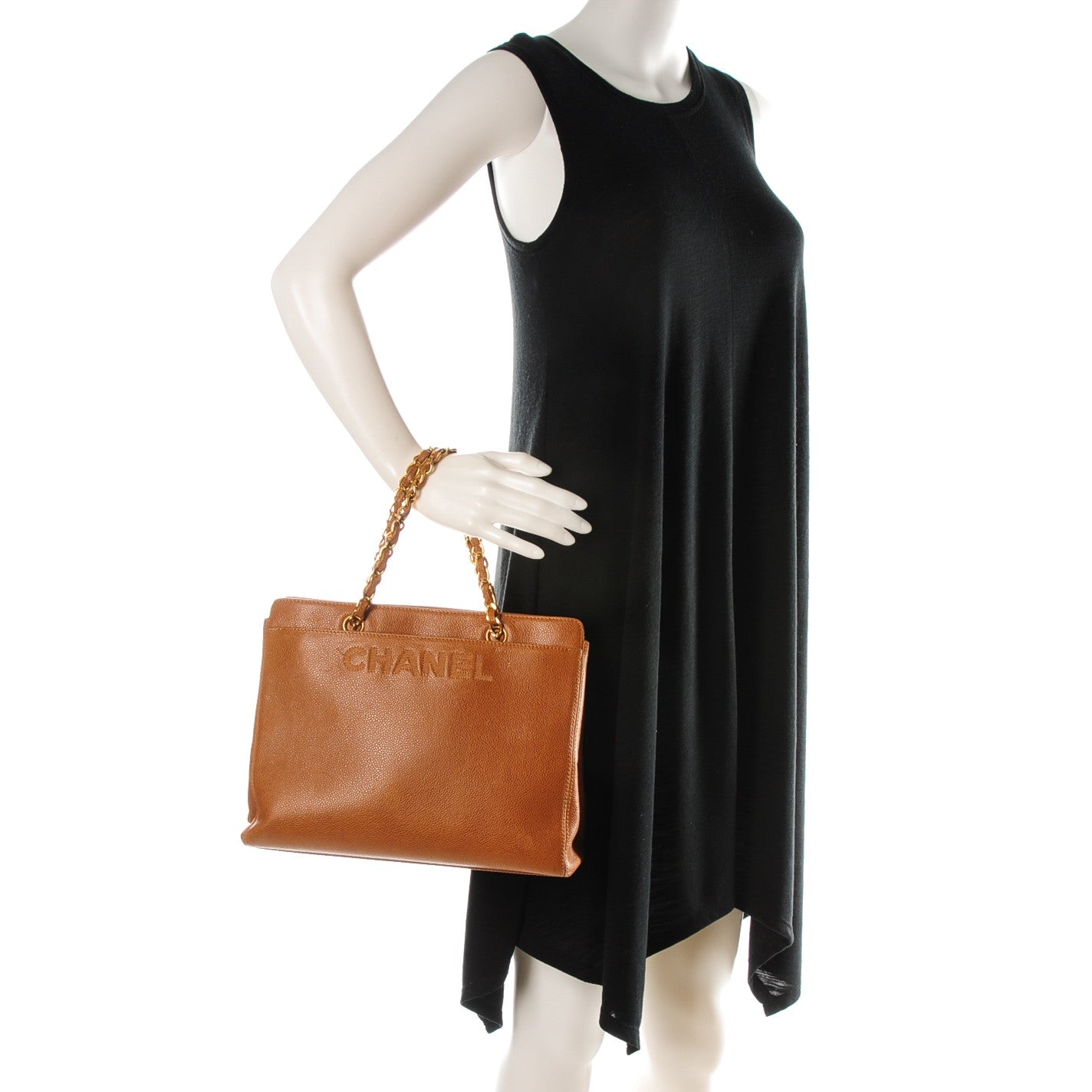Chanel Caviar Shoulder Bag Light Brown 2 of 7