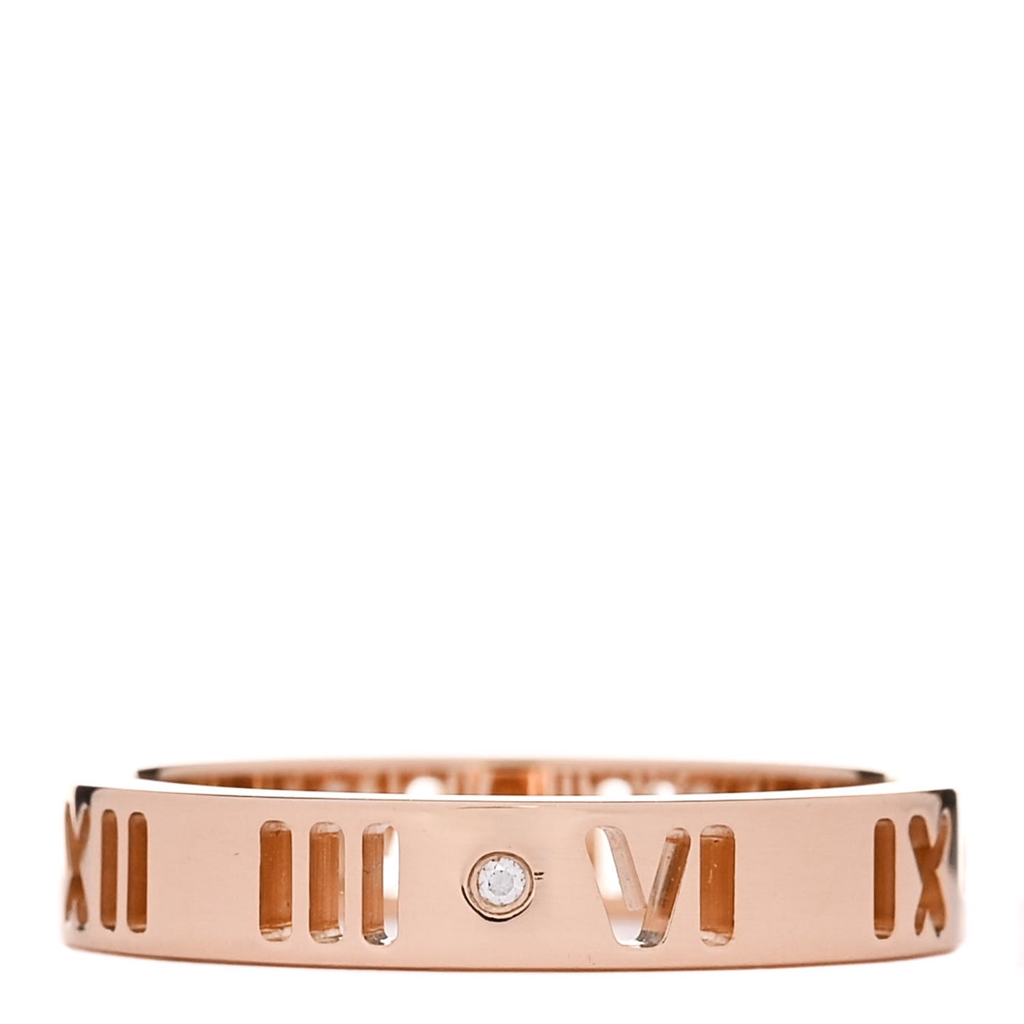 18K Rose Gold Diamond Atlas Pierced Ring 51 5.75