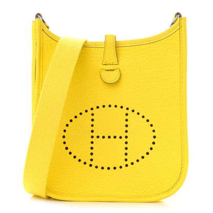 Hermes Taurillon Clemence Evelyne TPM Lime 1 of 14