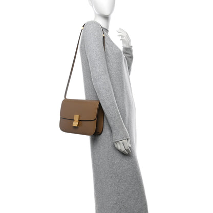 Celine Box Calfskin Medium Classic Box Flap Bag Taupe 2 of 10