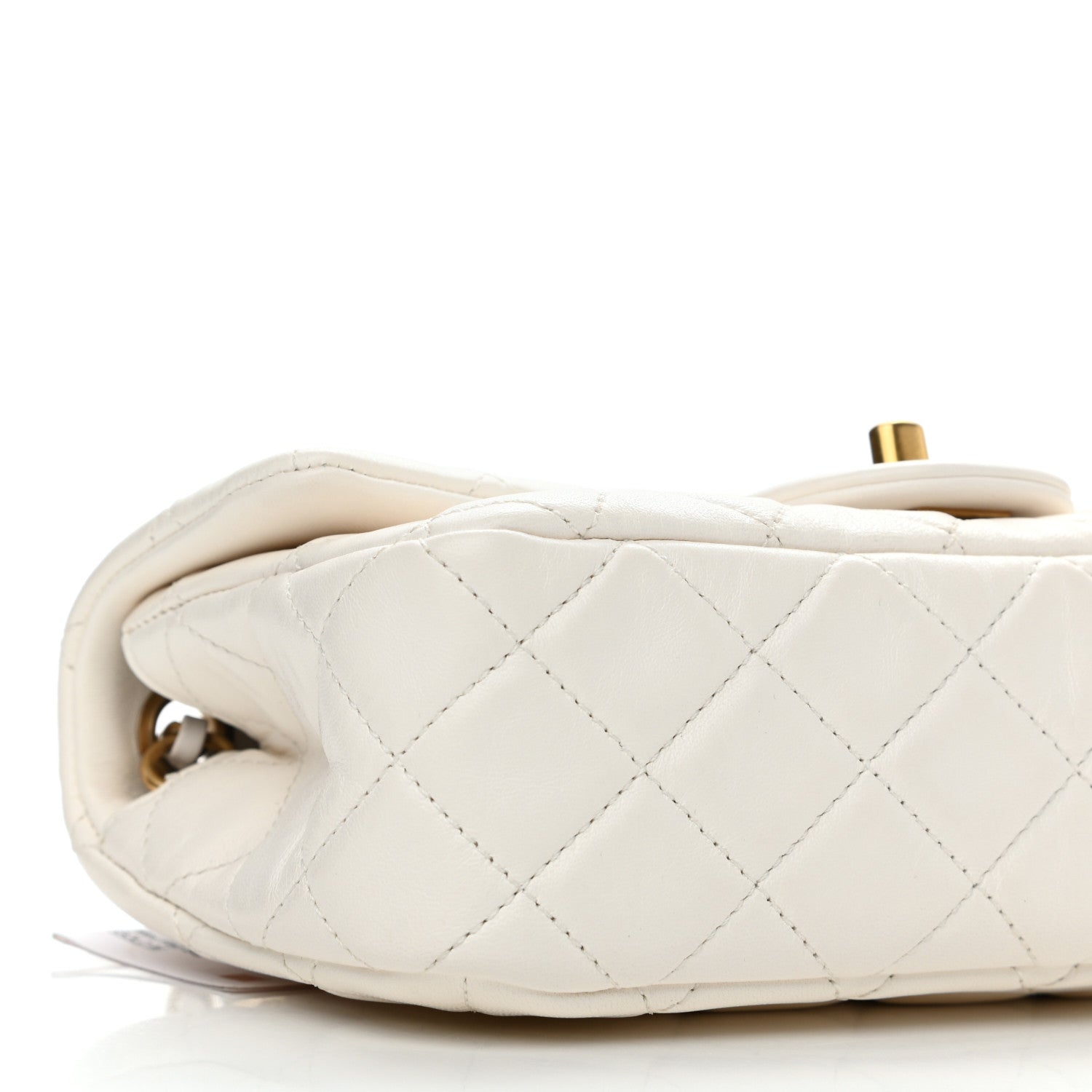 Chanel Lambskin Quilted Mini Rectangular Pearl Crush Flap White 9 of 11