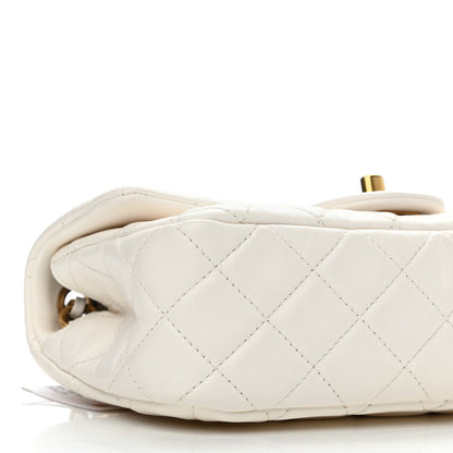 Chanel Lambskin Quilted Mini Rectangular Pearl Crush Flap White 9 of 11