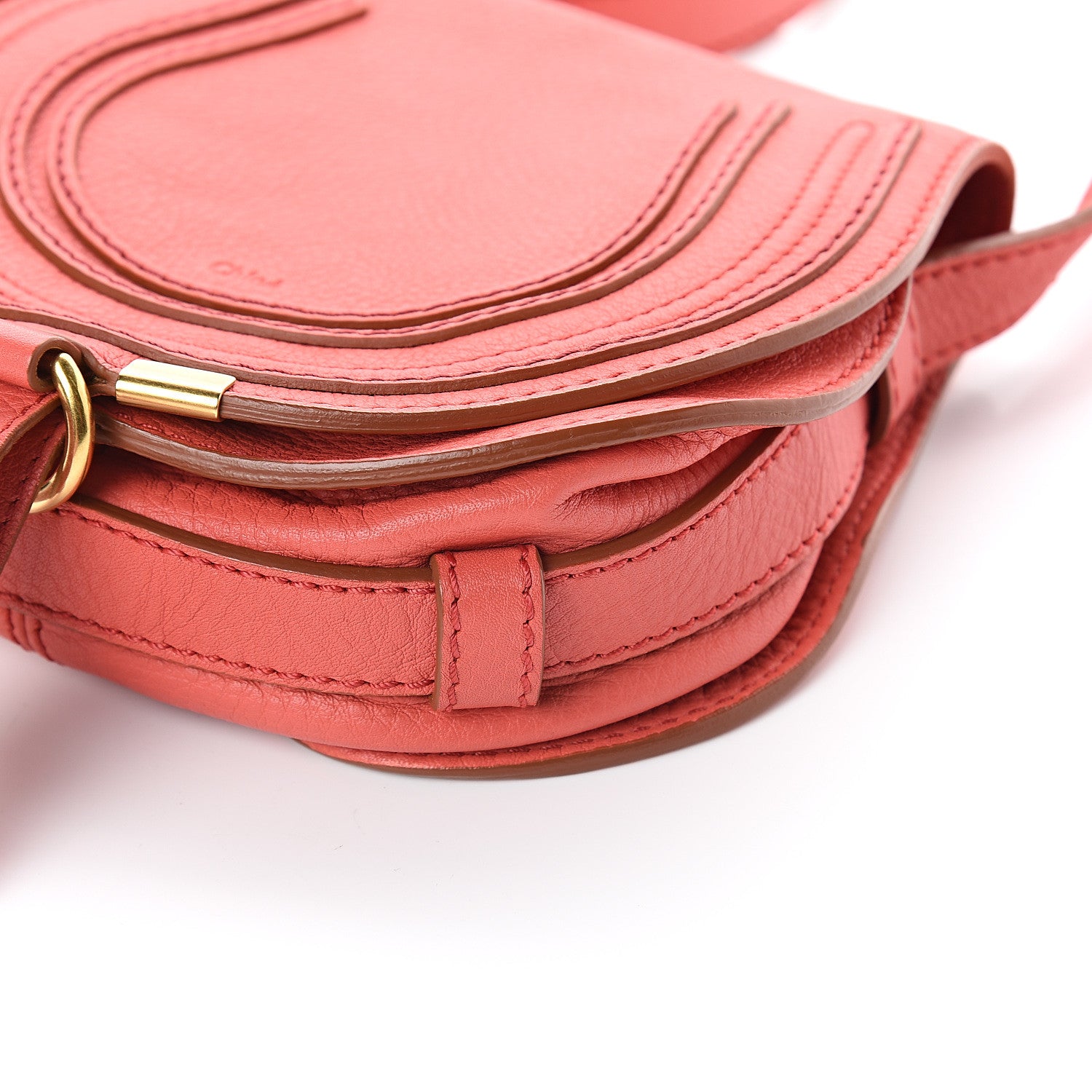 Chloe Calfskin Mini Marcie Round Crossbody Bag Paradise Pink 7 of 7