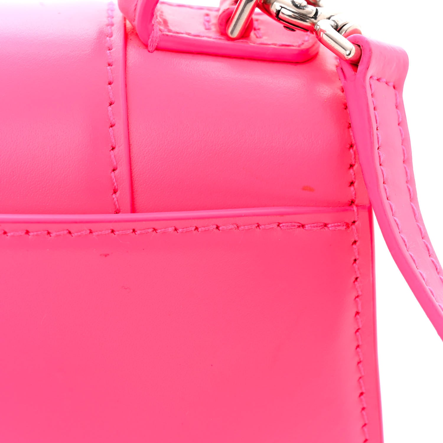 Balenciaga Shiny Box Calfskin Hourglass Top Handle Bag XS Hot Pink 12 of 13