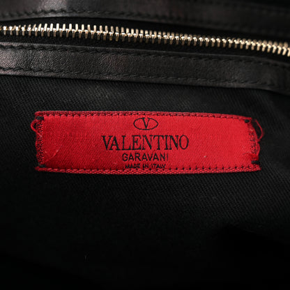 Valentino Garavani Vitello Rockstud Dome Satchel Black 6 of 21