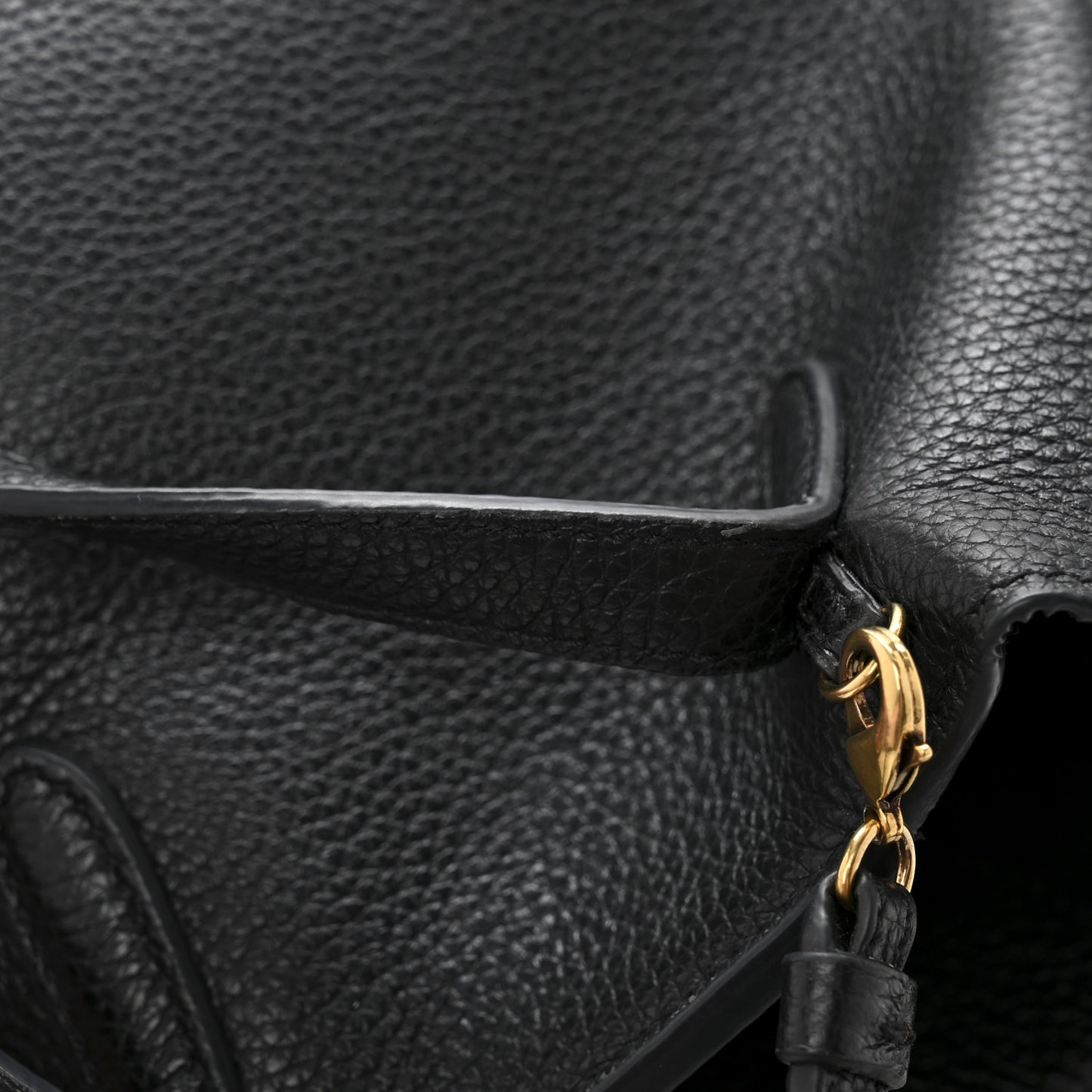 Tumbled Calfskin Gancini Mini Bag Black