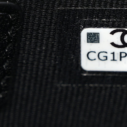 Chanel Velvet Crystal Quilted Chain Hobo Black 8 of 11