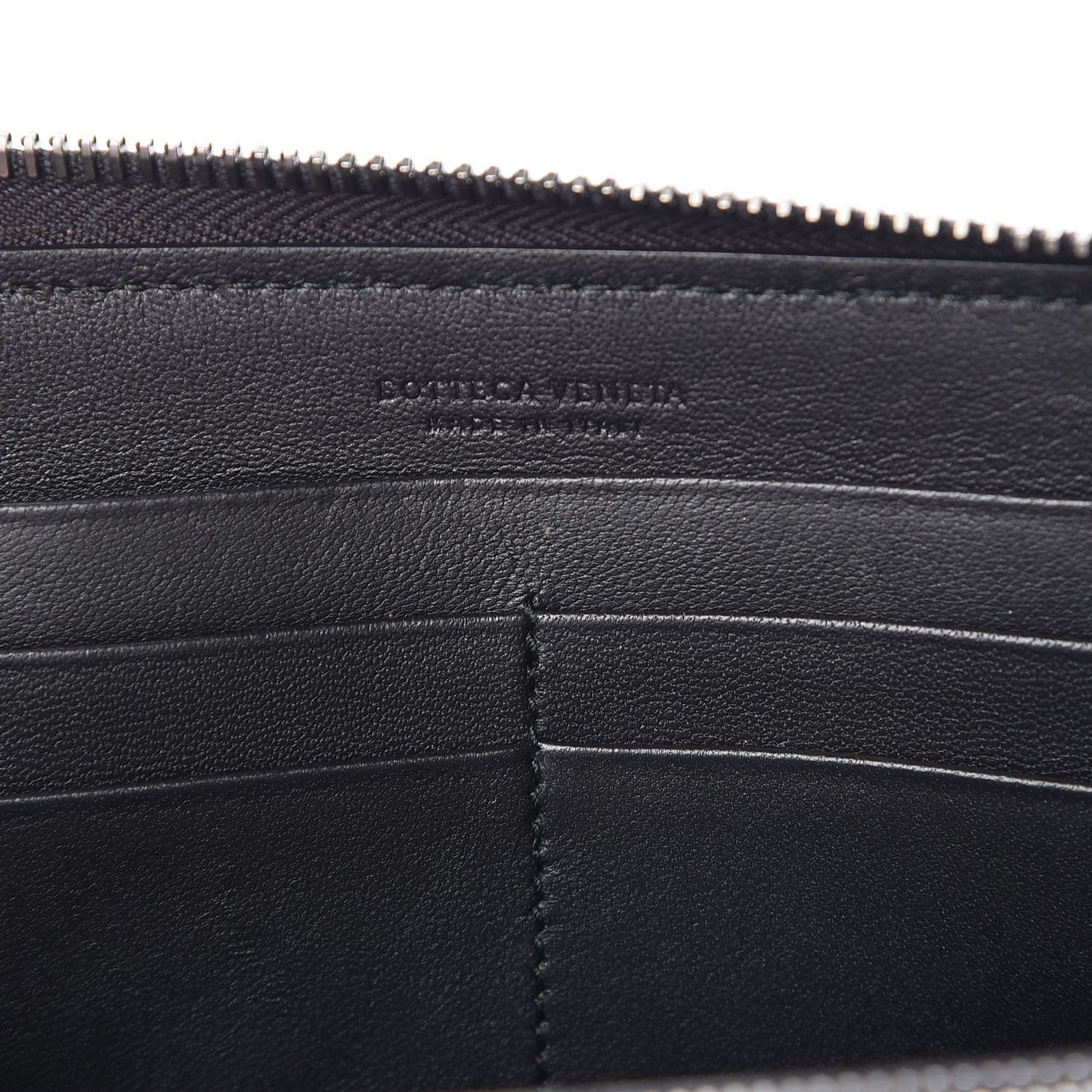 Nappa Ricamo Placcato Zip Around Wallet Black