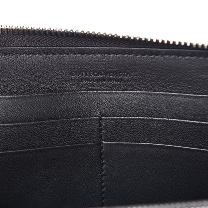Bottega Veneta Nappa Ricamo Placcato Zip Around Wallet Black 6 of 8