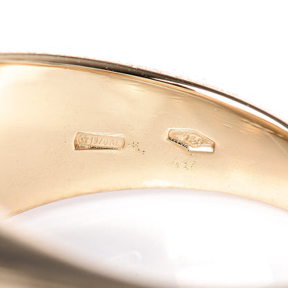 Bulgari 18K Yellow Gold White Ceramic Tronchetto Ring 52 6 6 of 6