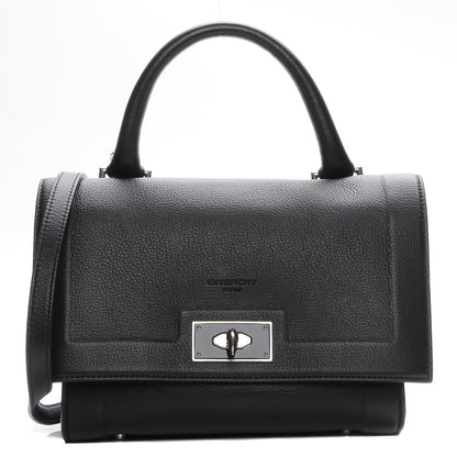 Givenchy Grained Calfskin Mini Shark Lock Satchel Black 1 of 8