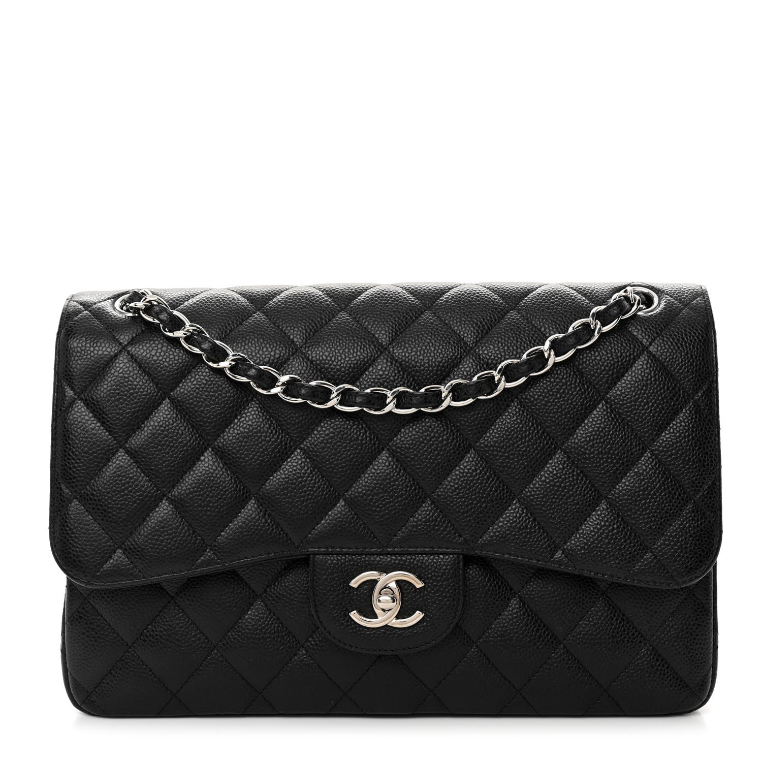 Chanel Caviar Quilted Jumbo Double Flap Black 1 of 12