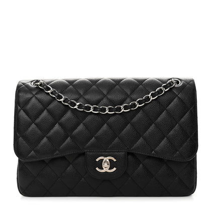 Chanel Caviar Quilted Jumbo Double Flap Black 1 of 12