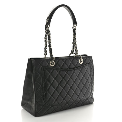 Chanel Caviar Quilted Grand Shopping Tote GST Black 3 of 10