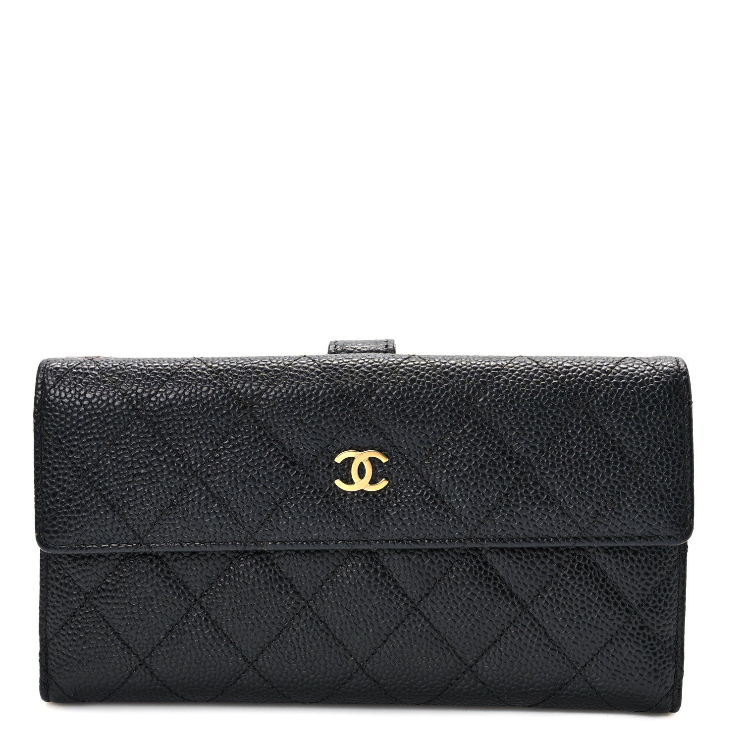 Chanel Caviar Quilted Long Flap Wallet Black 1 of 11