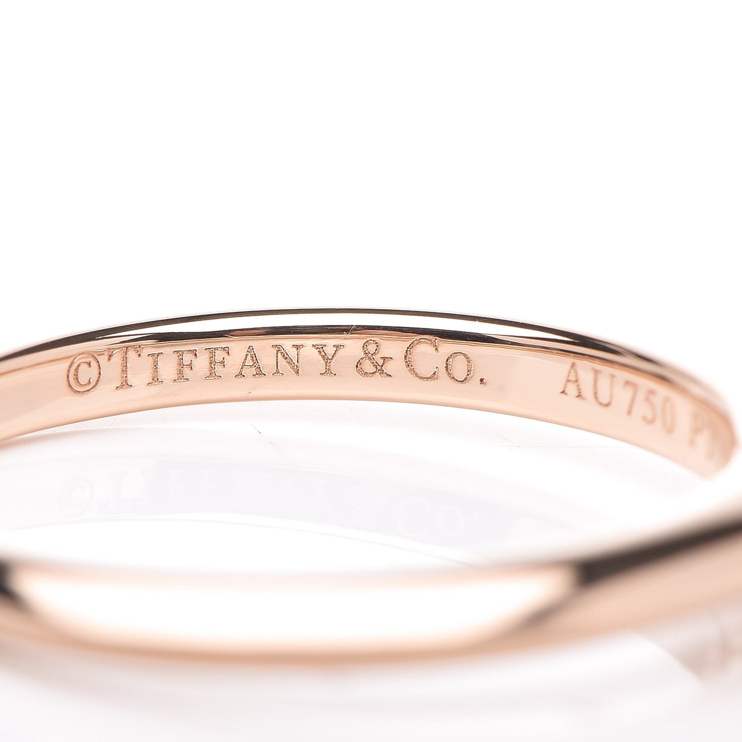 Platinum 18K Rose Gold Diamond .16ct Solitaire Ring 50 5.25