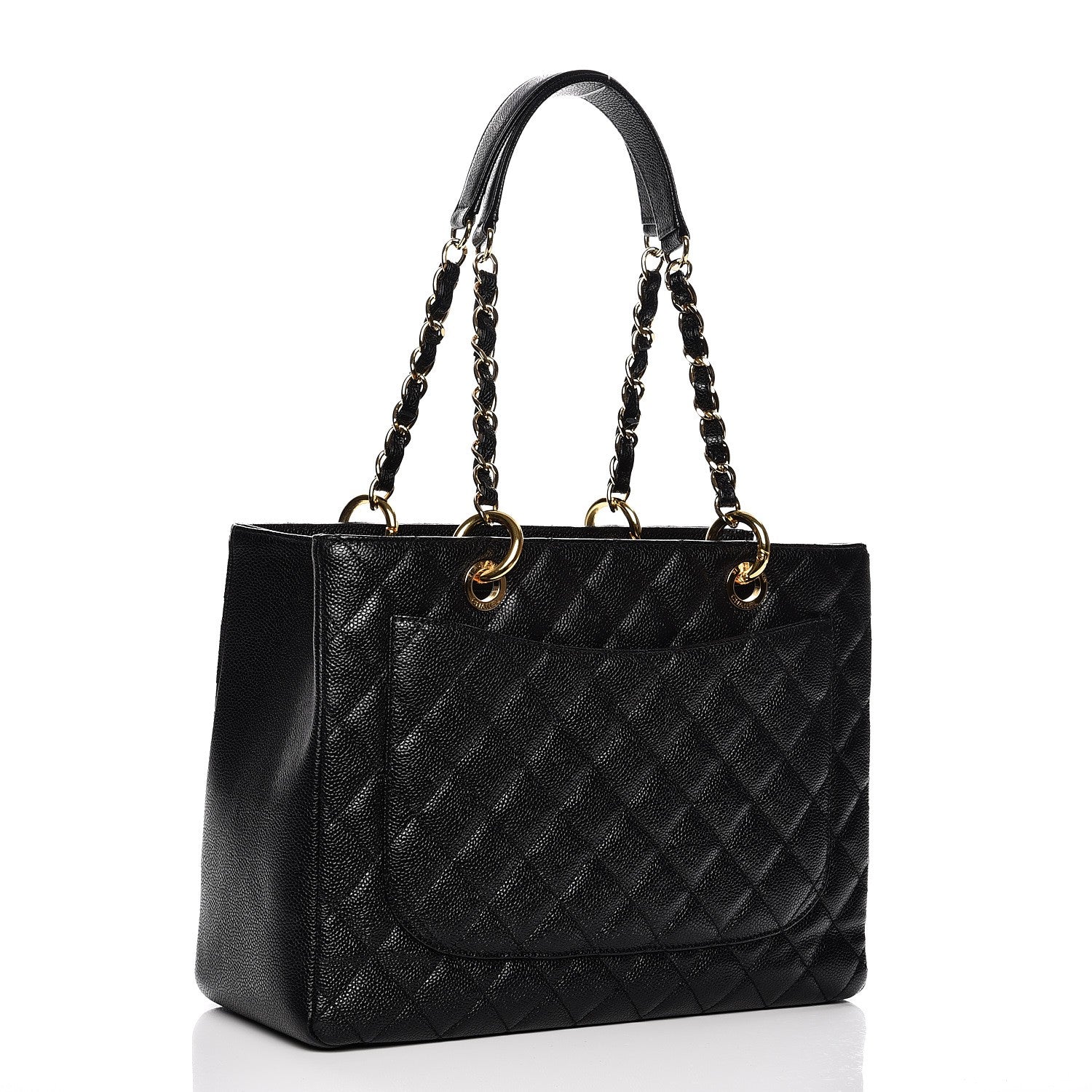 Chanel Caviar Quilted Grand Shopping Tote GST Black 3 of 12