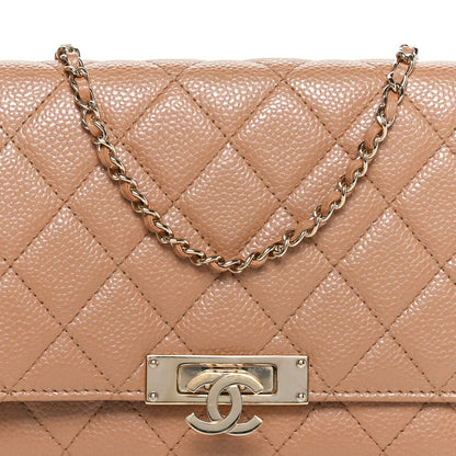 Chanel Caviar Quilted Golden Class Wallet On Chain WOC Beige 8 of 10