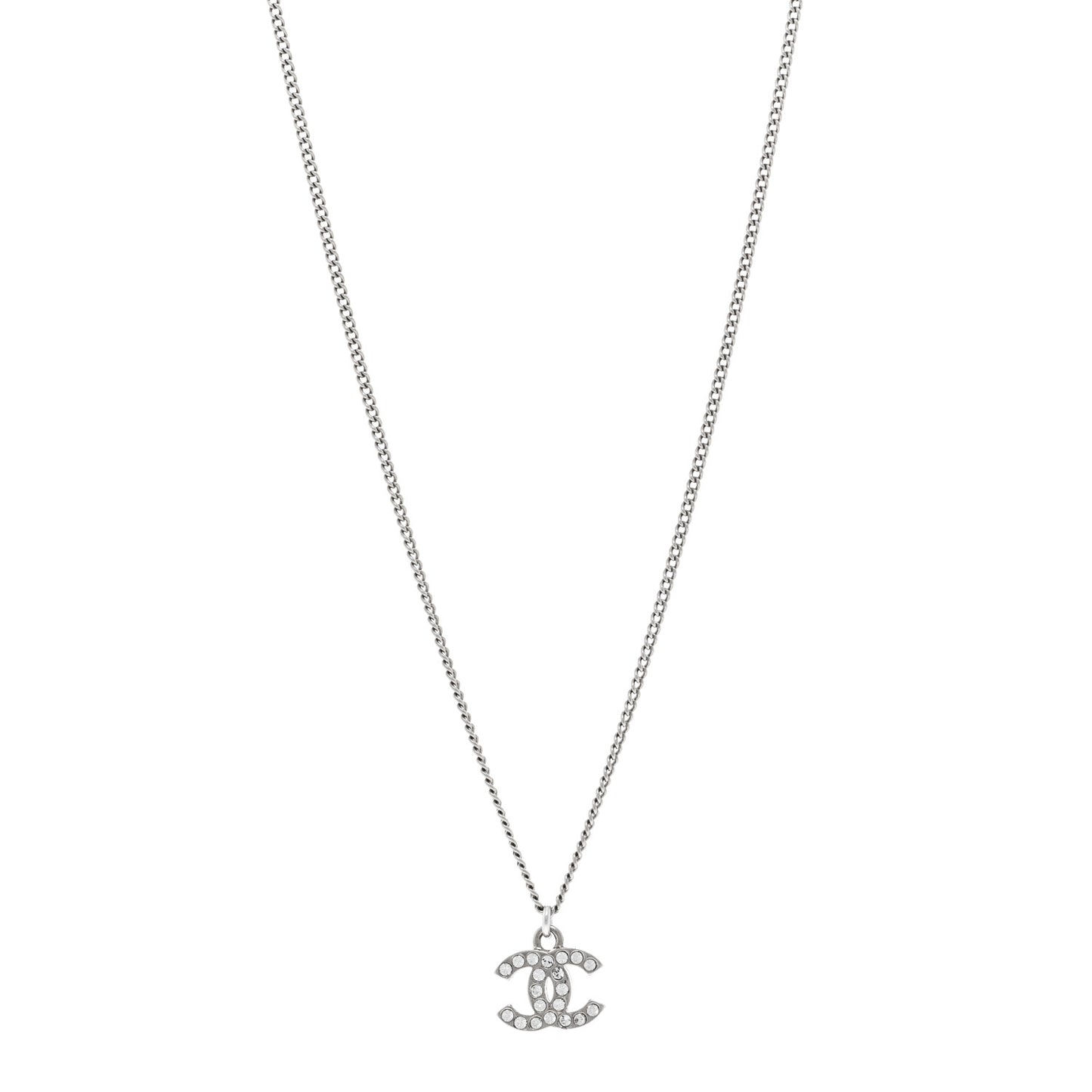Crystal Timeless CC Necklace Silver