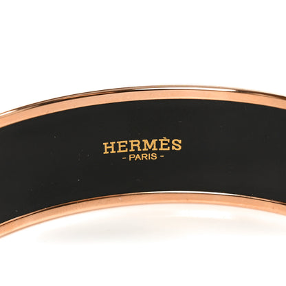 Hermes Enamel Printed Wide Les Léopards Bracelet 70 Positif Negatif 4 of 6