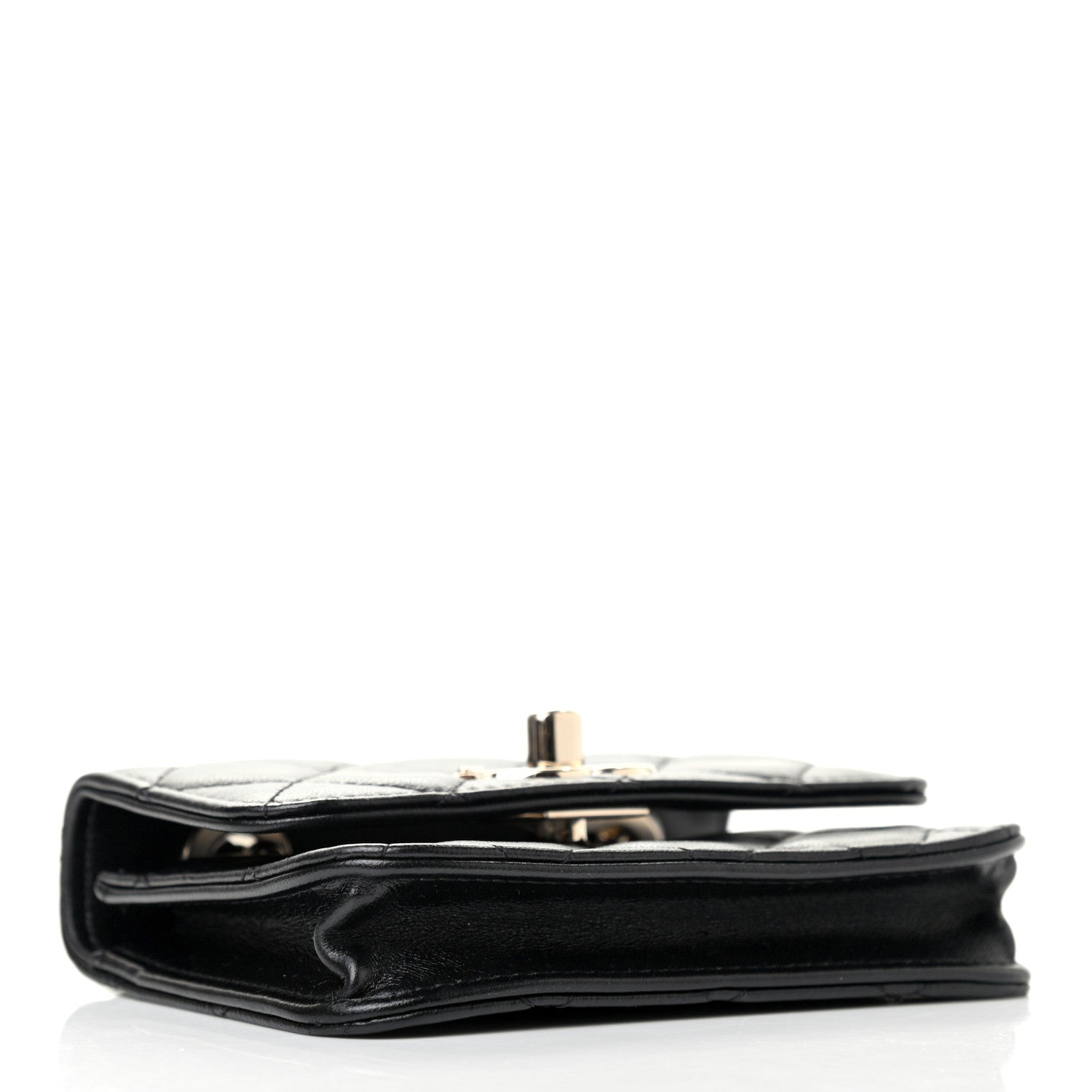 Chanel Lambskin Quilted Trendy CC Card Holder On Chain Black 3 of 7