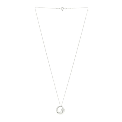 Tiffany Sterling Silver 17mm Elsa Peretti Eternal Circle Pendant Necklace 2 of 4