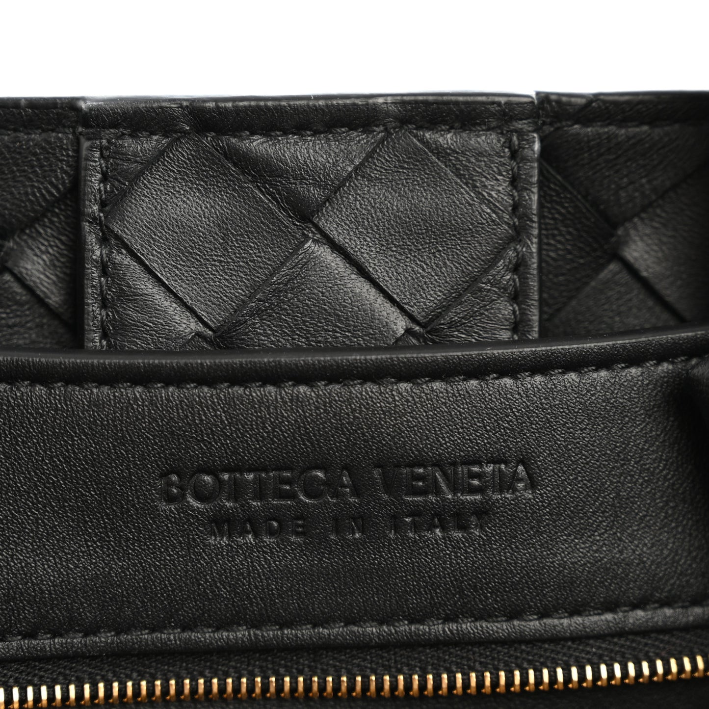 Nappa Intrecciato Medium Andiamo Shoulder Bag Black Black