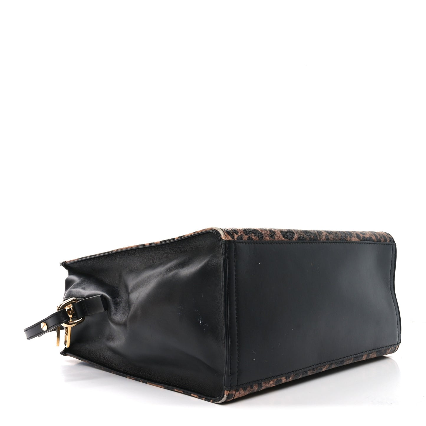 Dauphine Leopard Logo Market Bag Black