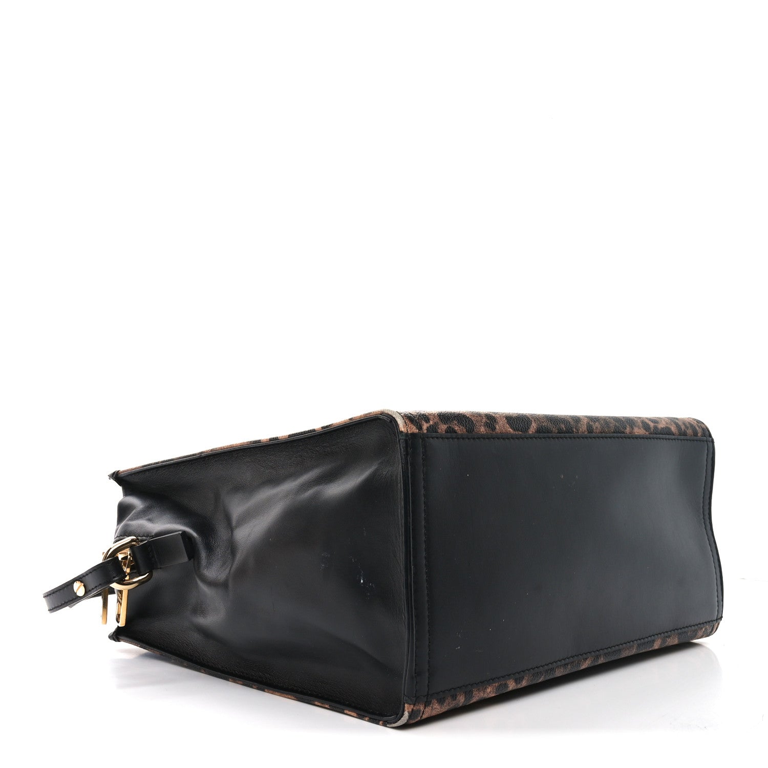 Dolce & Gabbana Dauphine Leopard Logo Market Bag Black 4 of 9