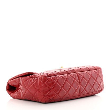 Chanel Glazed Calfskin Castle Rock Medium Flap Red 4 of 18