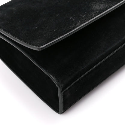 Saint Laurent Suede Medium Classic Monogram Kate Satchel Black 10 of 11