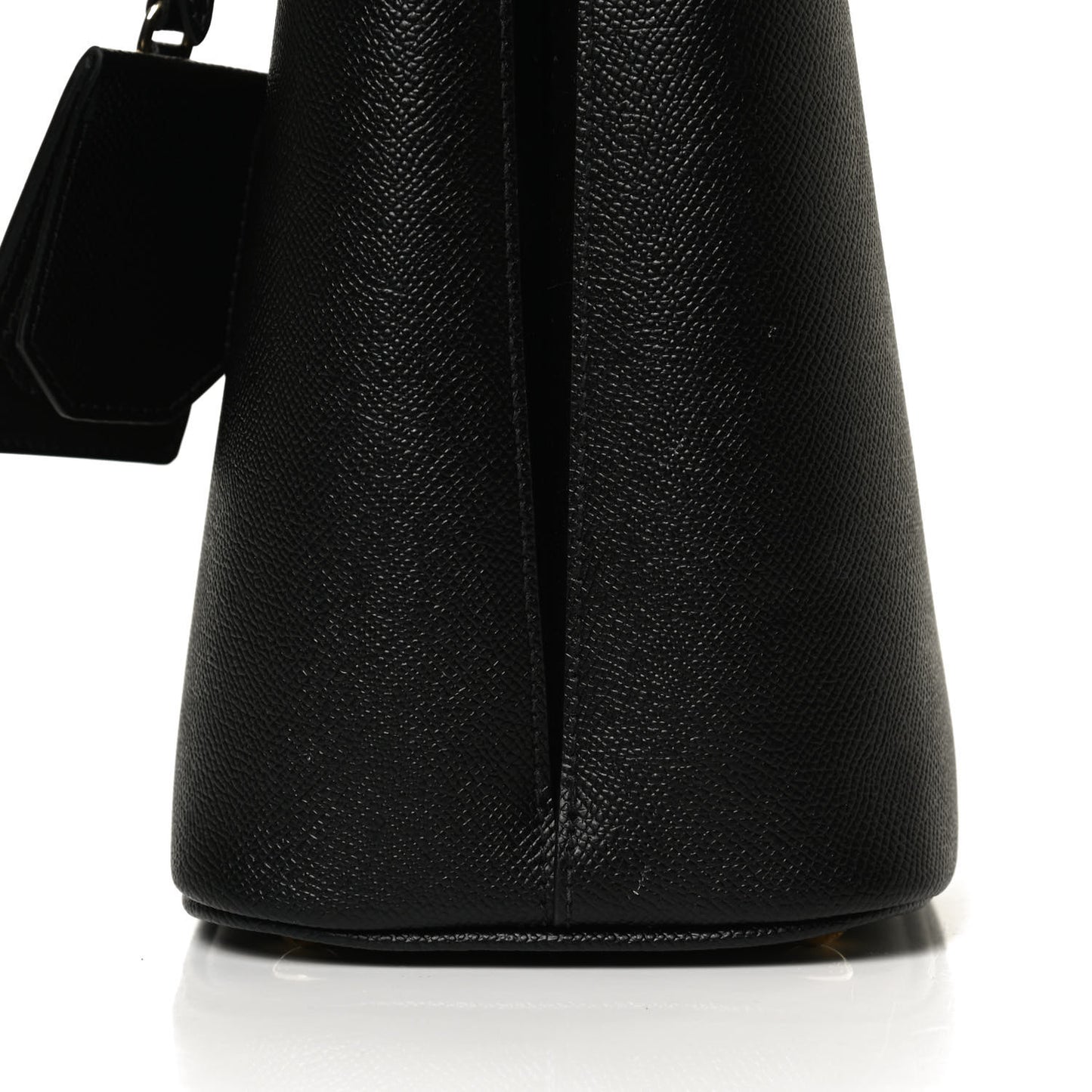 Saffiano Cuir Medium Panier Bucket Bag Black Fuoco