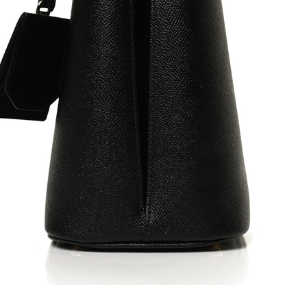 Prada Saffiano Cuir Medium Panier Bucket Bag Black Fuoco 9 of 9