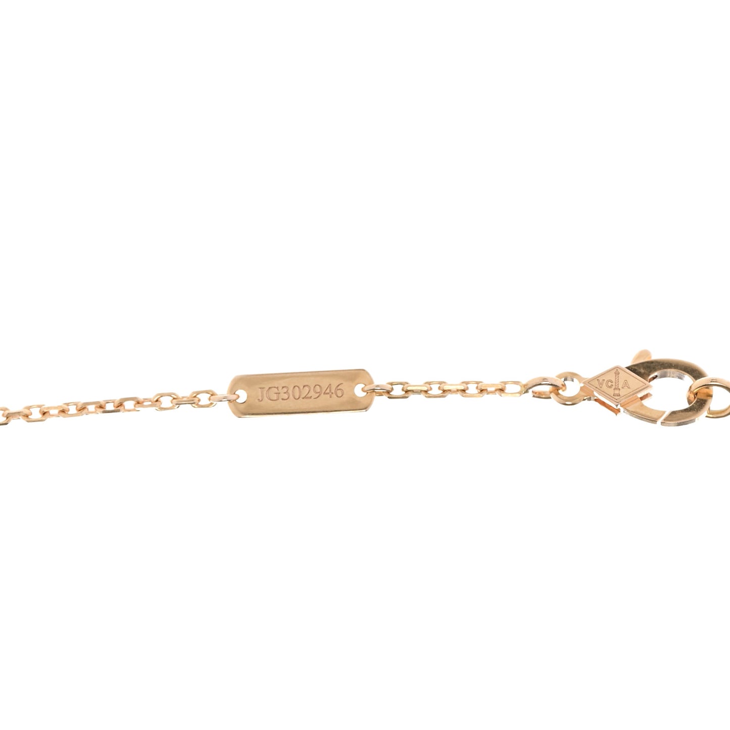 18K Rose Gold Diamond Small Perlee Clovers Pendant Necklace