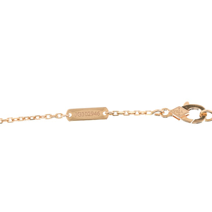 Van Cleef & Arpels 18K Rose Gold Diamond Small Perlee Clovers Pendant Necklace 4 of 6