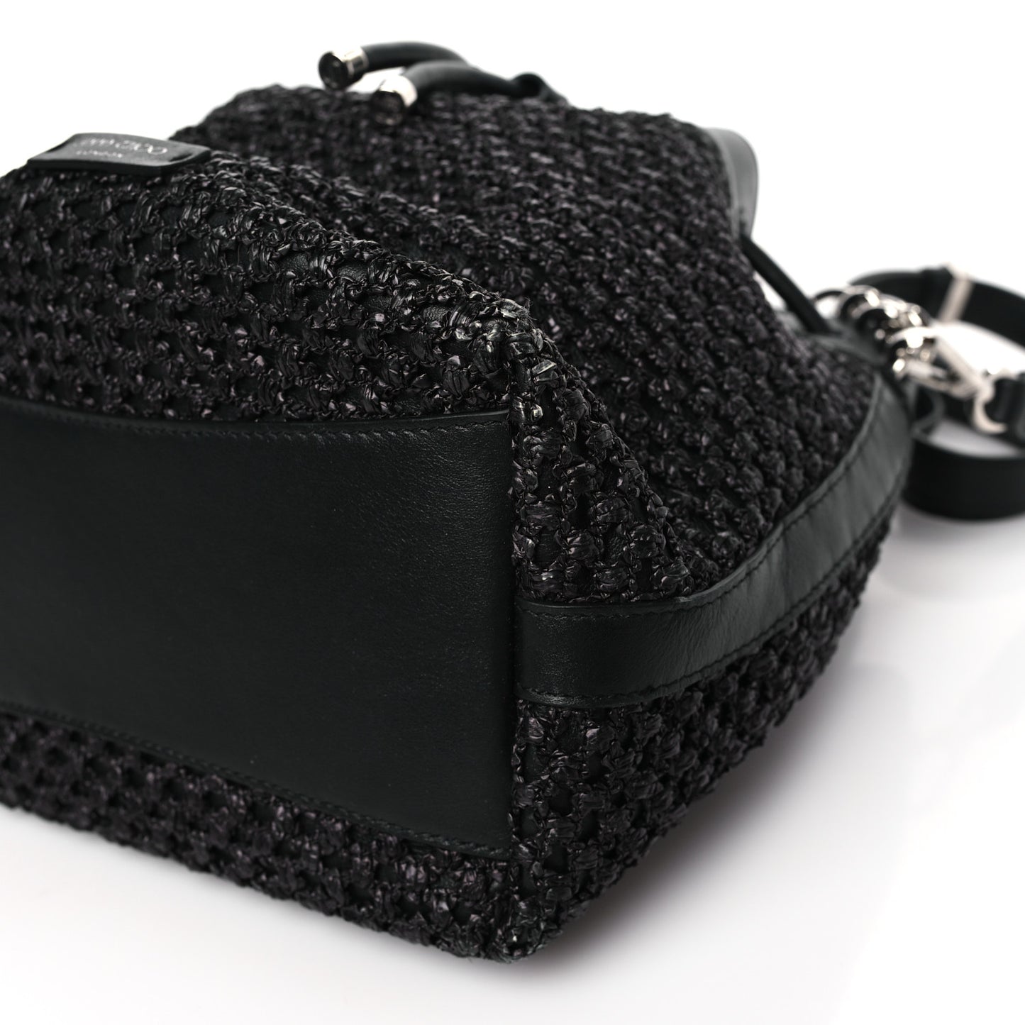Raffia Net Bon Bon Bag Black