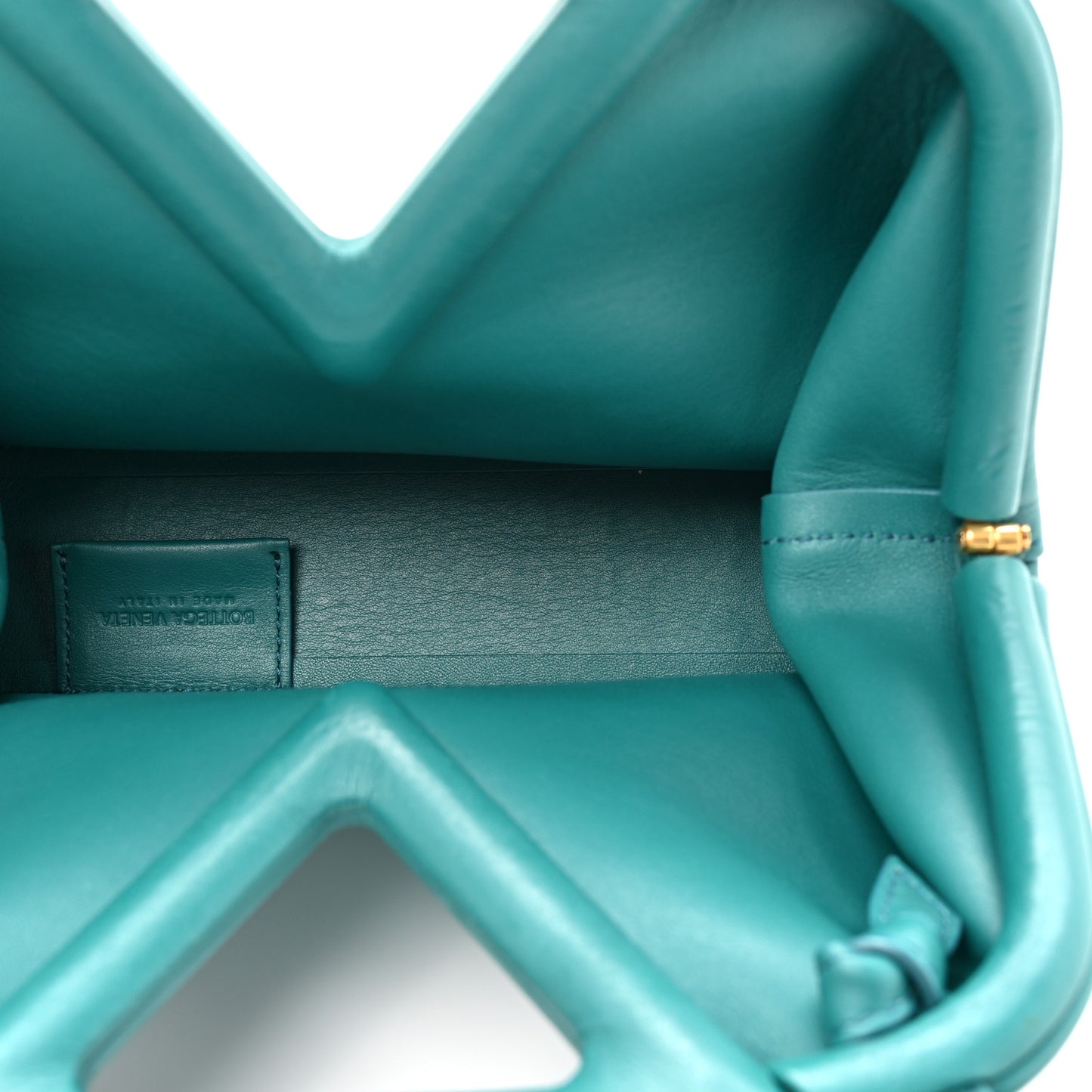 Calfskin Small The Point Triangle Bag Mallard