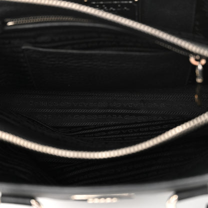 Prada Vitello Phenix Top Handle Bag Black 7 of 15