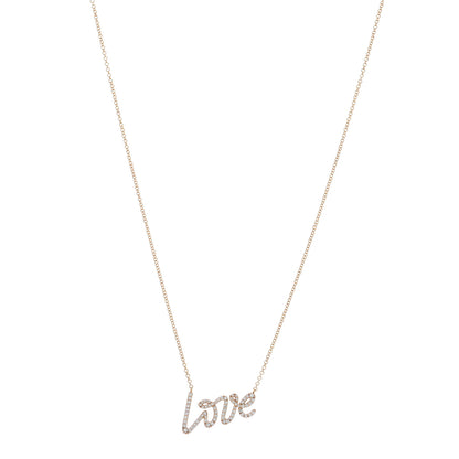Tiffany 18K Rose Gold Diamond Small Paloma's Graffiti Love Pendant Necklace 1 of 3