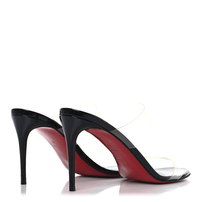 Christian Louboutin Patent PVC Just Nothing 85 Slide Sandals 40 Black 5 of 8