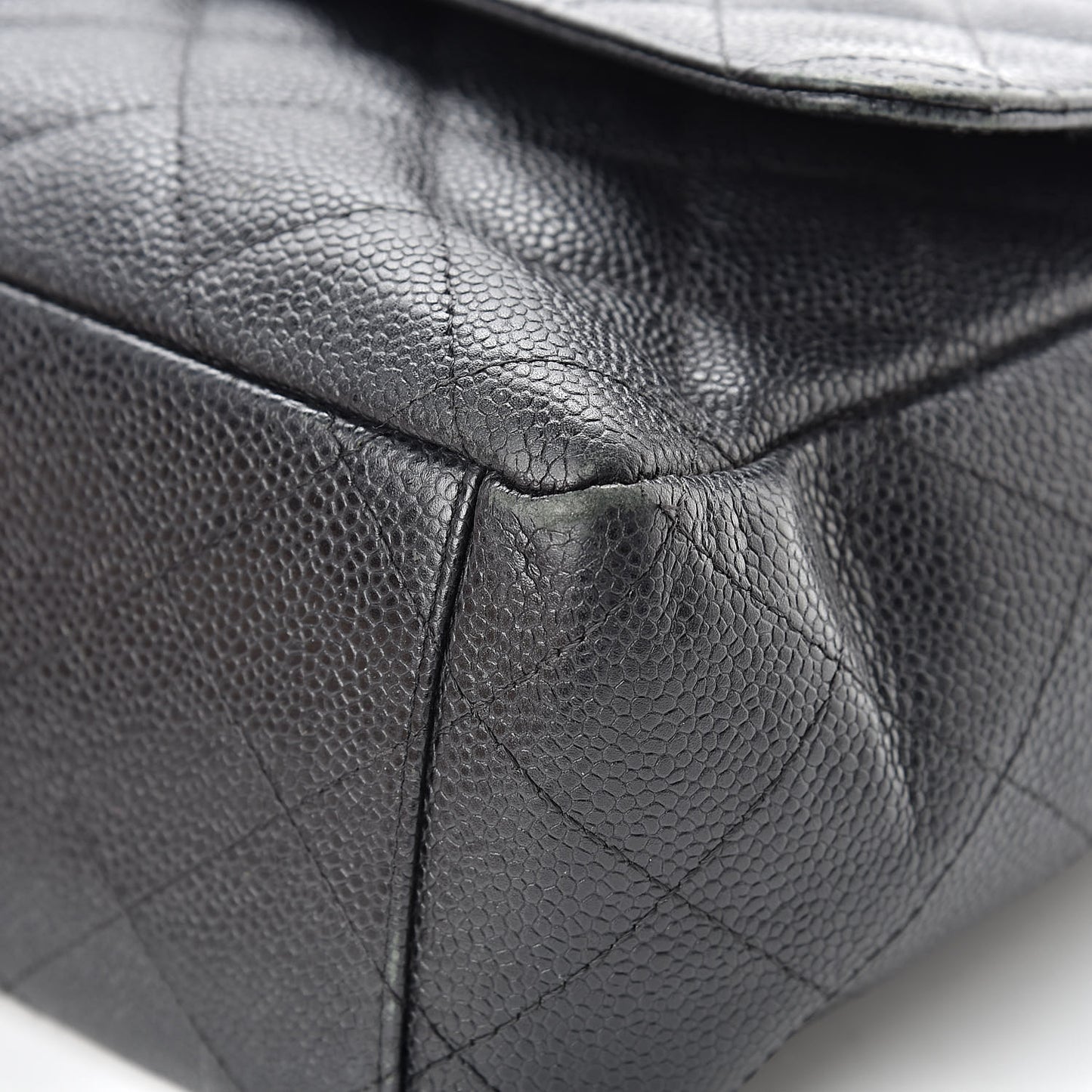 Caviar Quilted Maxi Double Flap Black