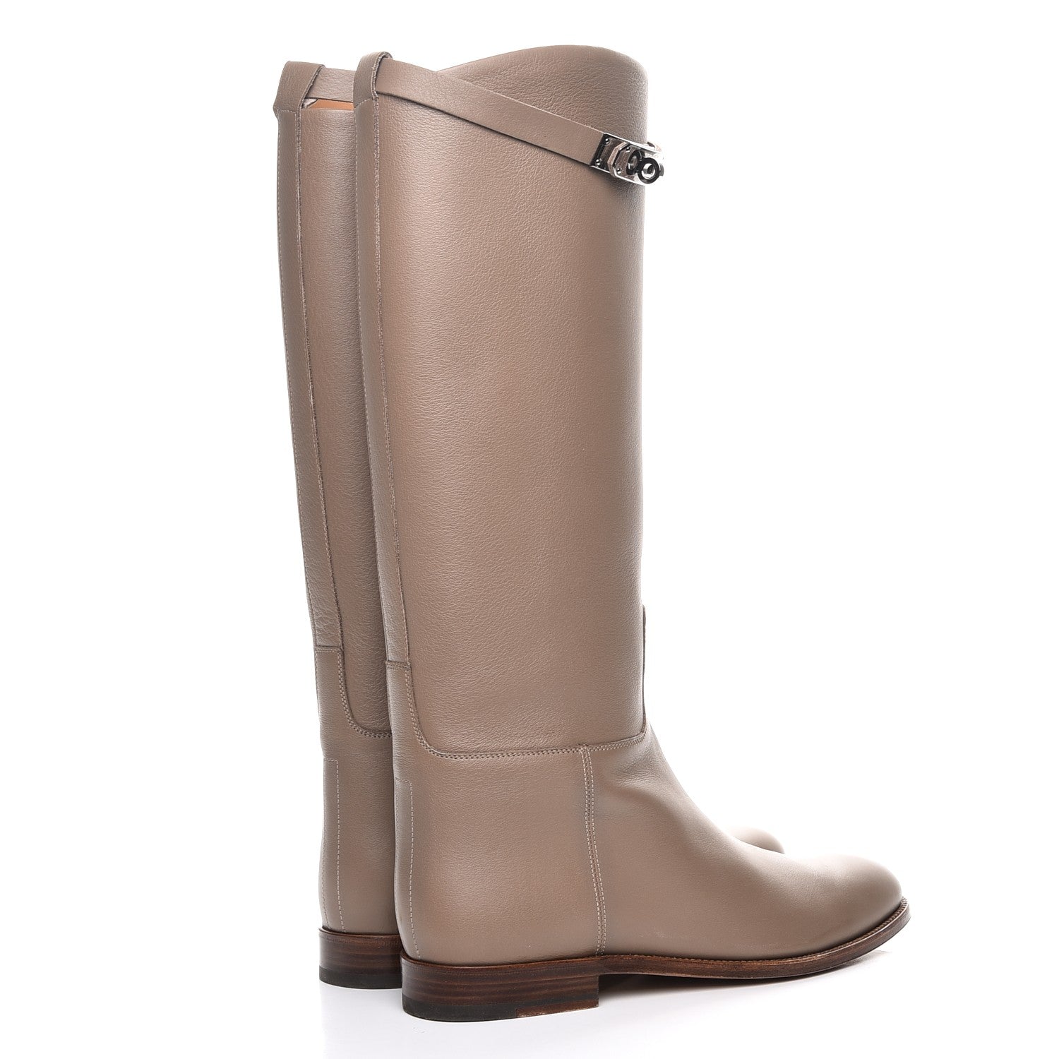 Hermes Swift Kelly Jumping Boots 39 Etoupe 4 of 10